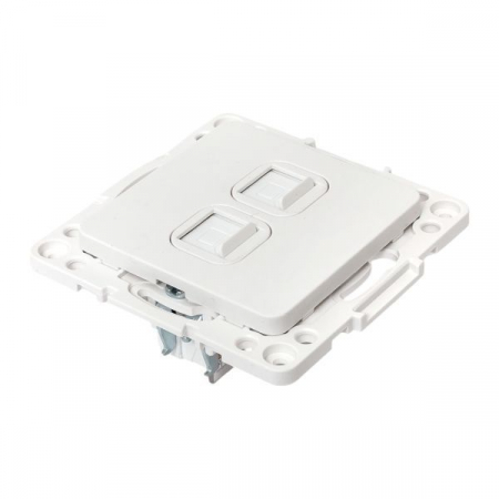 Розетка компьютерная 2-м Стокгольм RJ-45 механизм бел. EKF EYK02-035-10