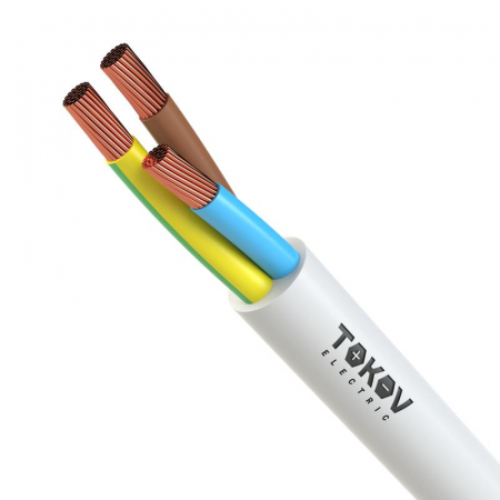 Провод TOKOV ELECTRIC ПВС 3х0.75(2х0.75+1х0.75) 380В Ч (бухта) (м) 1945487