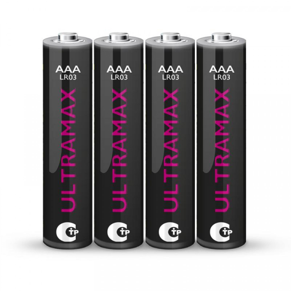 Элемент питания алкалиновый AAA/LR03 1.5В ULTRAMAX LR03UM-B4 BL-4 (уп.4шт) ФАZА 5043084