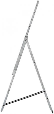 Лестница трехсекционная 3х10 H=285/481/674см 12.19кг алюм. FIT 65435