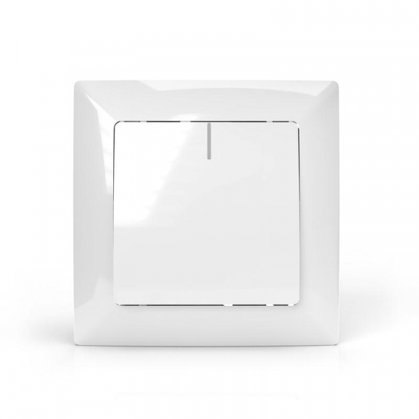 Выключатель 1-кл. СП AVA 10А IP20 с индикатором в сборе бел. TOKOV ELECTRIC TKL-AV-V1IF-C01