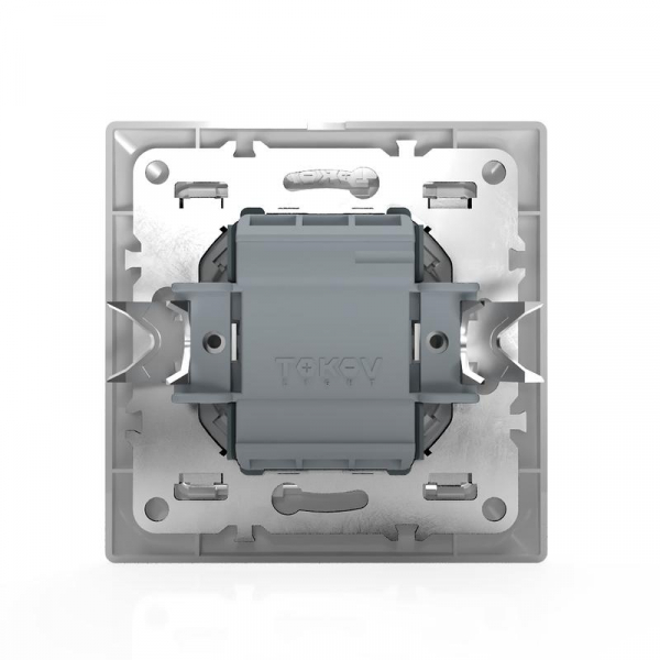 Выключатель 2-кл. СП AVA 10А IP20 с индикатором в сборе бел. TOKOV ELECTRIC TKL-AV-V2IF-C01