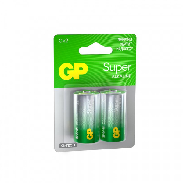 Элемент питания алкалиновый C/LR14 1.5В Super Alkaline G-Tech 14AA21-2CRSBC2 20/160 (блист.2шт) GP 1226