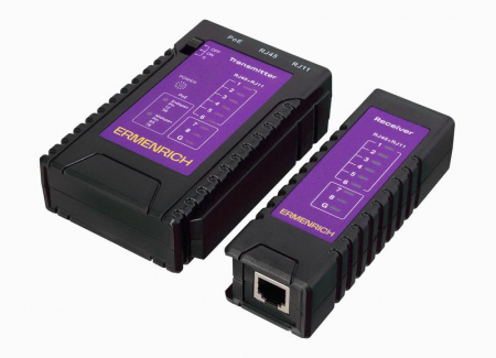 Тестер кабельный NetGeeks NP10 фиолет. Ermenrich 85300