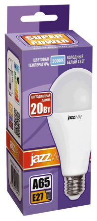 Лампа светодиодная PLED-SP 20Вт A60 5000К холод. бел. E27 JazzWay 5009462A