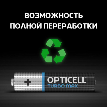 Элемент питания алкалиновый AAA/LR03 (блист. 6шт) Turbo Max Opticell 6053006
