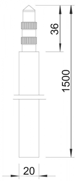 Стержень заземл. оцинк. d20х1500мм 219 20 ST FT (дл.1.5м) OBO 5000750