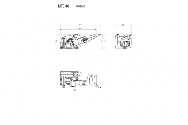 Штроборез MFE 40 1900Вт 40мм кейс Metabo 604040510