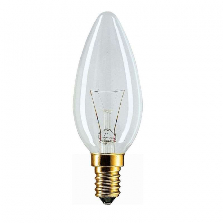 Лампа накаливания Stan 60Вт E14 230В B35 CL 1CT/10X10 Philips 926000003017