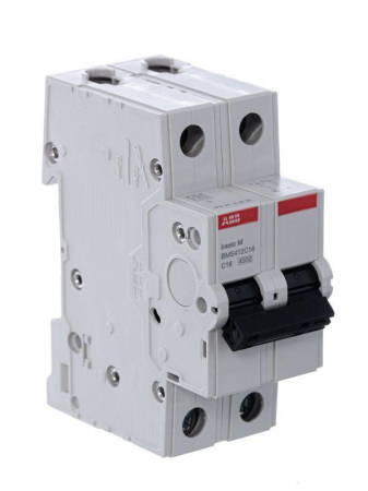 Выключатель автоматический модульный 2п C 16А 4.5кА Basic M BMS412C16 ABB 2CDS642041R0164