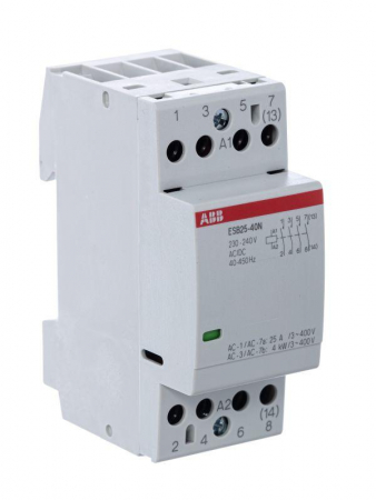 Контактор ESB25-40N-06 модульный (25А АС-1 4НО) катушка 230В AC/DC ABB 1SAE231111R0640