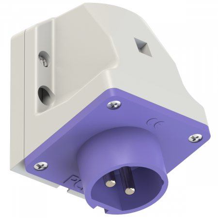 562v PCE Вилка настенная 16A/24V/2P/IP44, никелированные контакты