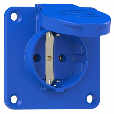 105-7bs PCE Розетка встраиваемая 16A/250V/2P+E/IP54 70x70