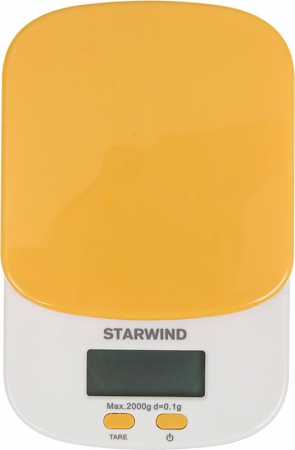 Весы кухонные электронные SSK2158 макс.вес:2кг оранж. STARWIND 317448