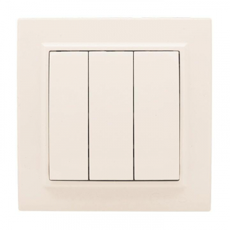 Выключатель 3-кл. СП Минск 10А IP20 беж. EKF ERV10-024-20