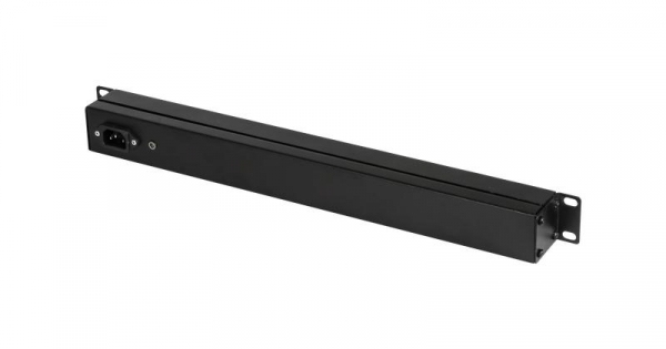 Блок на 8 розеток 19дюйм 10А с фильтром и предохранителем без шнура питания метал. корпус TLK TLK-RS08MF1-BK