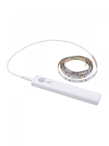Умная подсветка SMD2835-30LED/m-IP20-5В-2,4Вт-3000 К(1 м), датчик движ., 4хААА TDM