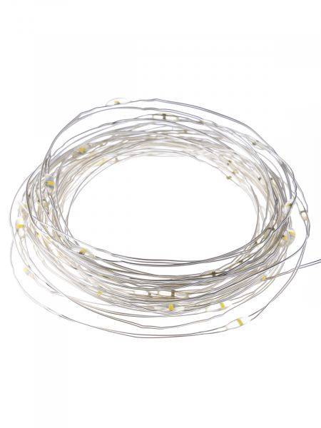 Гирлянда светодиодная "Роса20" 20LED, 2м, 3000К, 2хCR2032 , TDM