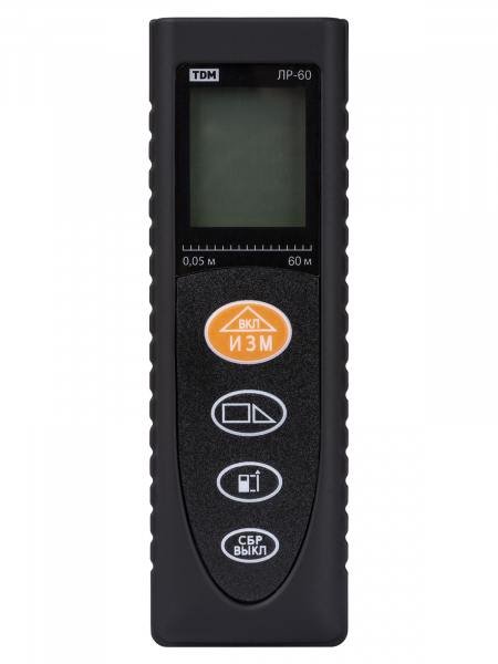 Лазерная рулетка ЛР-60, дальность 60 м, точность 2 мм, подсветка, IP54, 2хAAA, “Алмаз” TDM