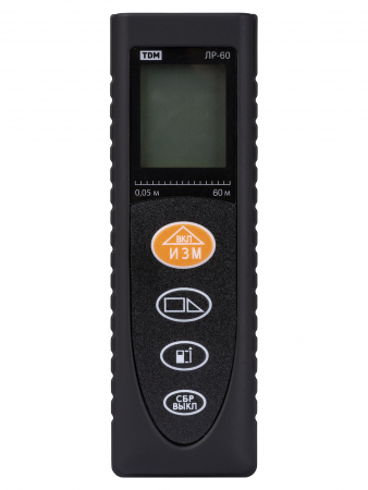 Лазерная рулетка ЛР-60, дальность 60 м, точность 2 мм, подсветка, IP54, 2хAAA, “Алмаз” TDM