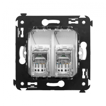 Розетка компьютерная 2-м СП Avanti "Белое облако" RJ45 кат.5E экранир. DKC 4400364