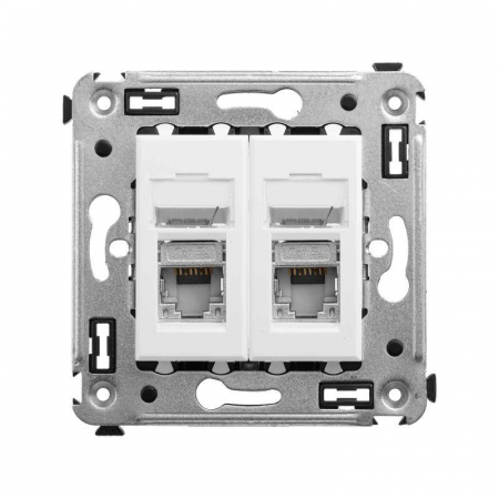 Розетка компьютерная 2-м СП Avanti "Белое облако" RJ45 кат.5E экранир. DKC 4400364