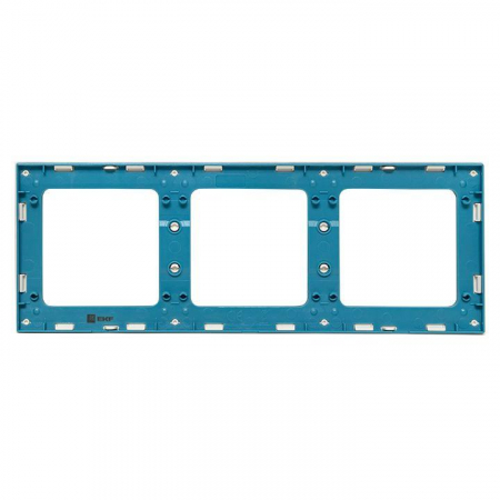 Рамка 3-м Стокгольм бел. с линией цвета син. PROxima EKF EAM-G-304-30