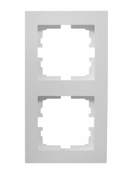 Рамка 2-местн. вертик. VESNA бел. LEZARD 742-0200-152