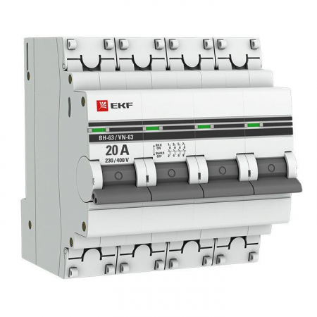 Выключатель нагрузки 4п 20А ВН-63 PROxima EKF SL63-4-20-pro