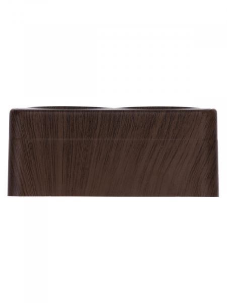 Розетка двойная 2П+3 открытой установки IP20 16А, венге "Дача" Народная