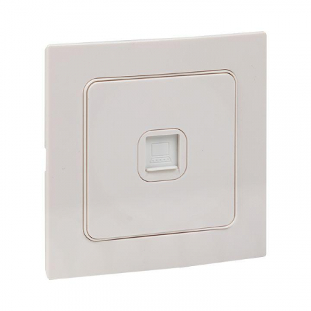 Розетка компьютерная 1-м Стокгольм RJ45 механизм бел. PROxima EKF EYK01-035-10