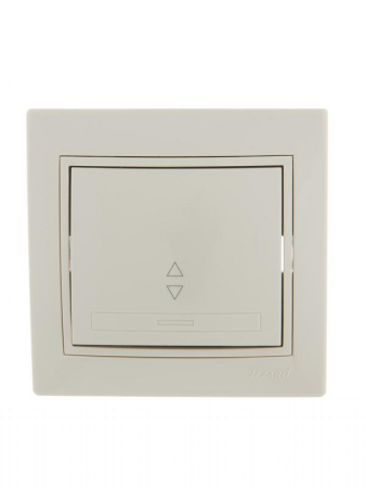 Переключатель проходной 1-кл. СП Mira 10А IP20 со вставкой крем. LEZARD 701-0303-105
