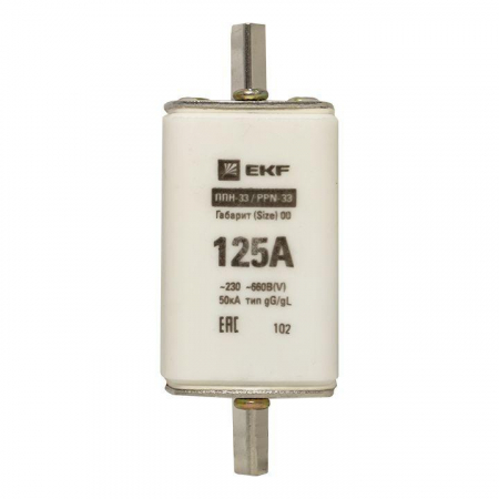 Вставка плавкая ППН-33 160/125А габарит 00 PROxima EKF fus-33/160/125