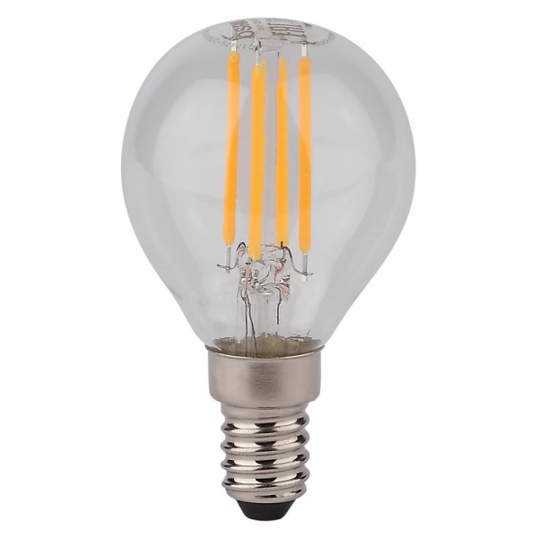 Лампа светодиодная филаментная LED STAR CLASSIC P 40 4W/827 4Вт шар 2700К тепл. бел. E14 470лм 220-240В прозр. стекло OSRAM 4058075068377