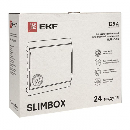 Щит ЩРВ-П-24 "SlimBox" IP41 бел. дверца PROxima EKF sb-v-24w