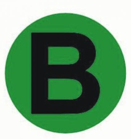 Наклейка "B" d20мм PROxima EKF an-2-9-1