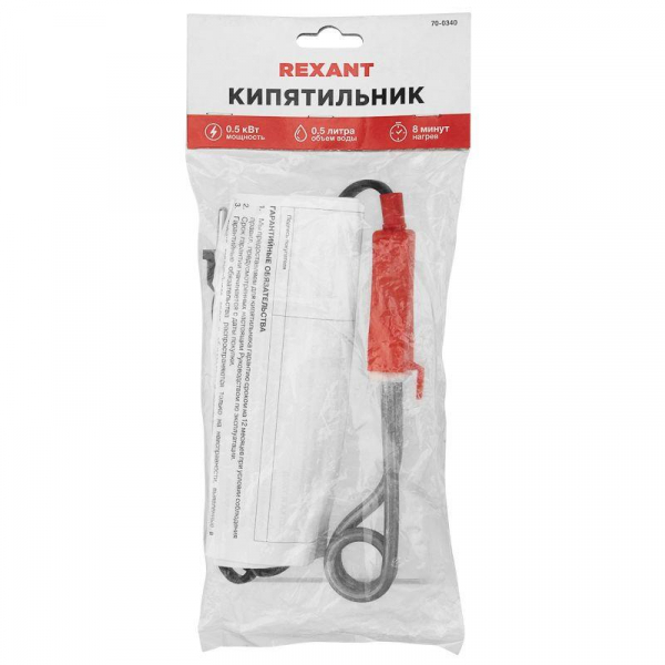 Электрокипятильник 0.5кВт Rexant 70-0340