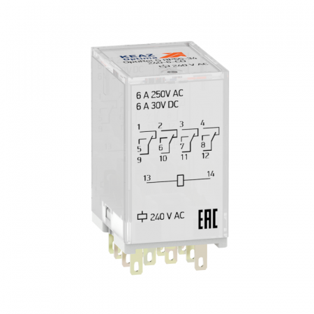 Реле промежуточное OptiRel G RP55-34-60D-6-CO/TI КЭАЗ 281131