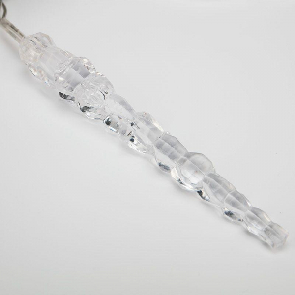 Гирлянда светодиодная "Айсикл" (бахрома) "Сосульки" 1.5х0.25м 10LED бел. 0.51Вт IP20 провод прозр. Neon-Night 303-068