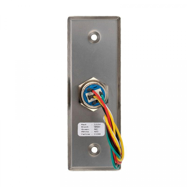 Кнопка "Выход" металлическая с синей подсветкой SB-60 врезного типа SECURIC 45-0961