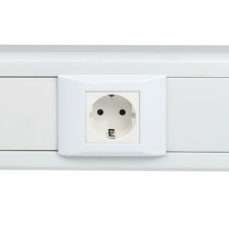 Розетка 1-м 2мод. C-Line РКС-20-30-П 45х45 с заземл. бел. EKF E2MR16-028-10