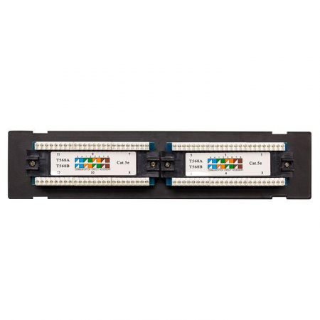 Патч-панель настенная кат.5E UTP неэкранир. 12 портов RJ45 Dual IDC TERACOM PRO EKF TRP-WPP-5EUTP-12