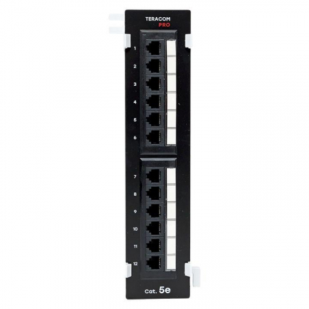 Патч-панель настенная кат.5E UTP неэкранир. 12 портов RJ45 Dual IDC TERACOM PRO EKF TRP-WPP-5EUTP-12