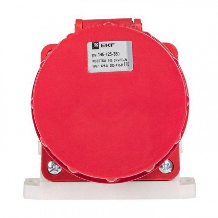 Розетка стационарная наружная 145 3P+PE+N 125А 380В IP67 EKF ps-145-125-380