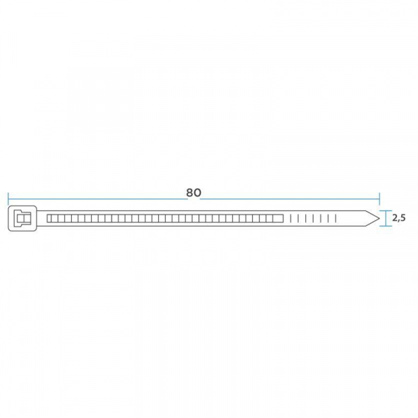 Хомут кабельный 2.5х80 нейл. черн. (уп.100шт) Rexant 07-0081