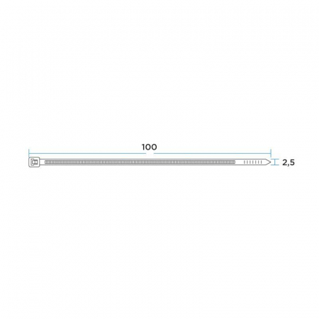Хомут кабельный 2.5х100 нейл. черн. (уп.100шт) PROCONNECT 57-0101