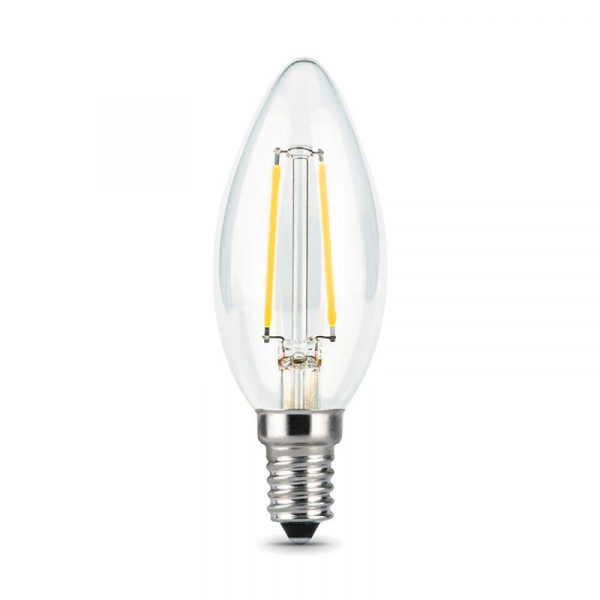 Лампа светодиодная филаментная Black Filament 9Вт свеча 2700К тепл. бел. E14 680лм GAUSS 103801109