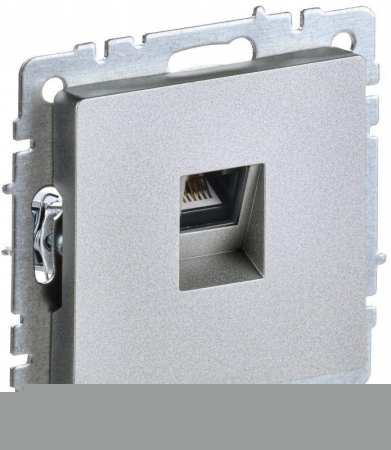 Розетка компьютерная СП RJ45 кат.5E BRITE РК10-БрА механизм алюм. IEK BR-K10-1-K47