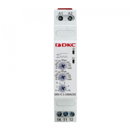 Реле контроля напряжения 1ф DRV конфигурация контакта 1CO 110-240В AC/DC DKC DRV-C-1-240ACDC