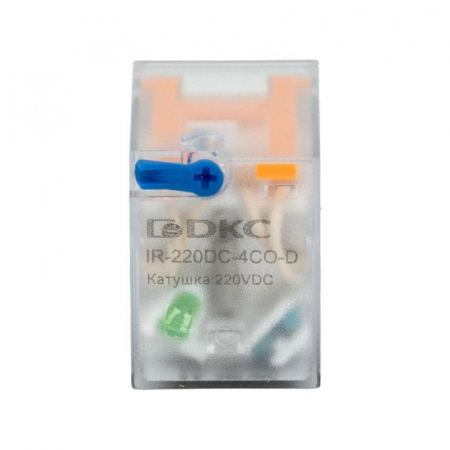 Реле одиночное 220В DC 4 перекидн. контакта DKC IR-220DC-4CO-D